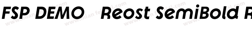 FSP DEMO   Reost SemiBold Regular字体转换